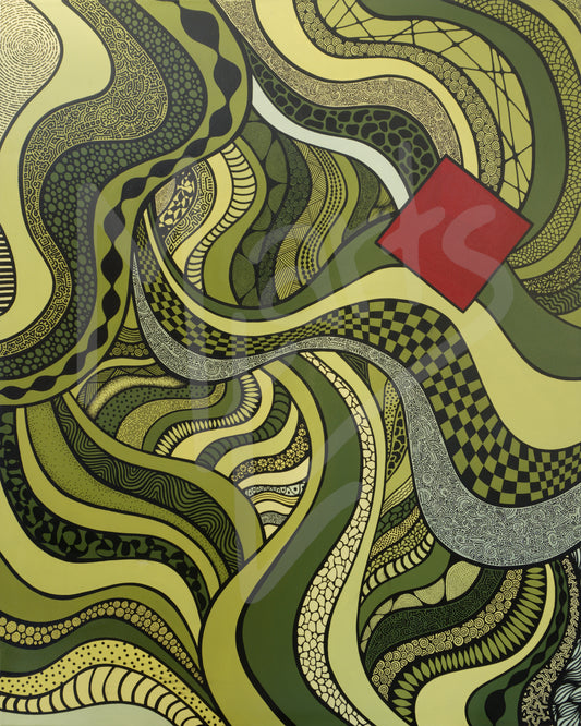 Abstract Patterns No. 8 (Green)