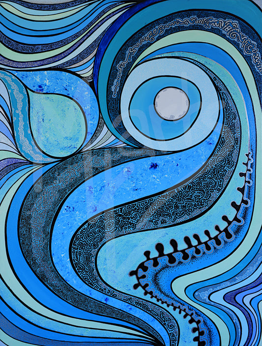 Abstract Patterns Blue