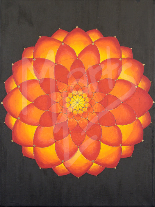 Mandala No. 1 (Orange Red)