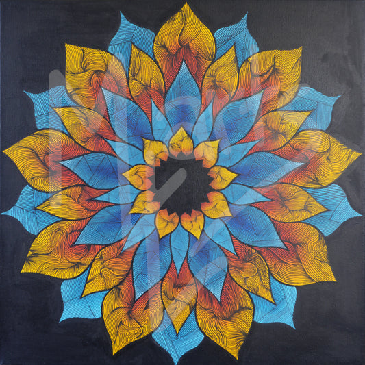 Mandala Nr. 2 (Orange Blue)