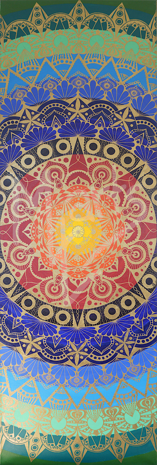Mandala Nr. 4 (Rainbow and Gold)