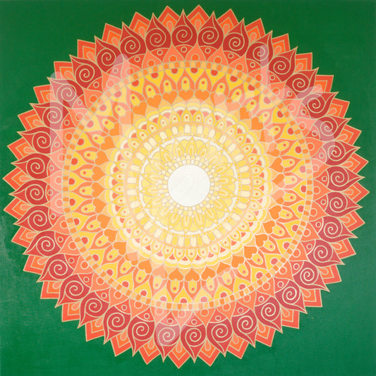Mandala - Sun on Green