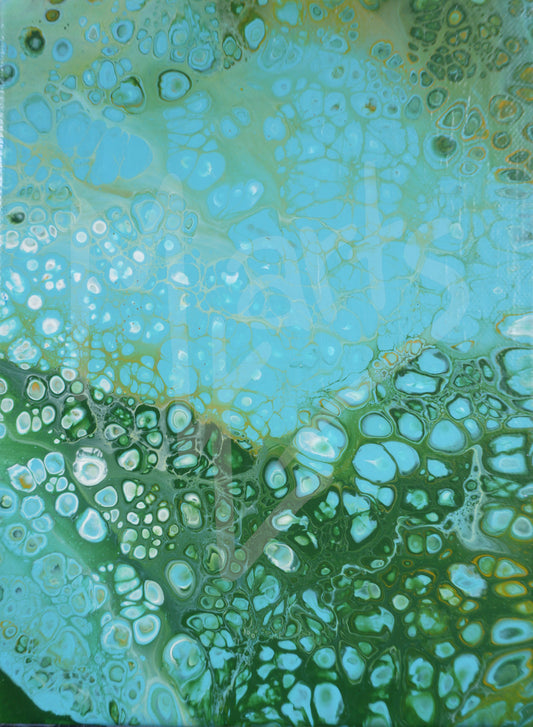 Pouring Nr. 1 (Green and Blue)