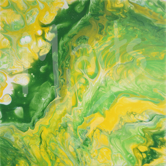 Pouring Nr. 2 (Green and Yellow)