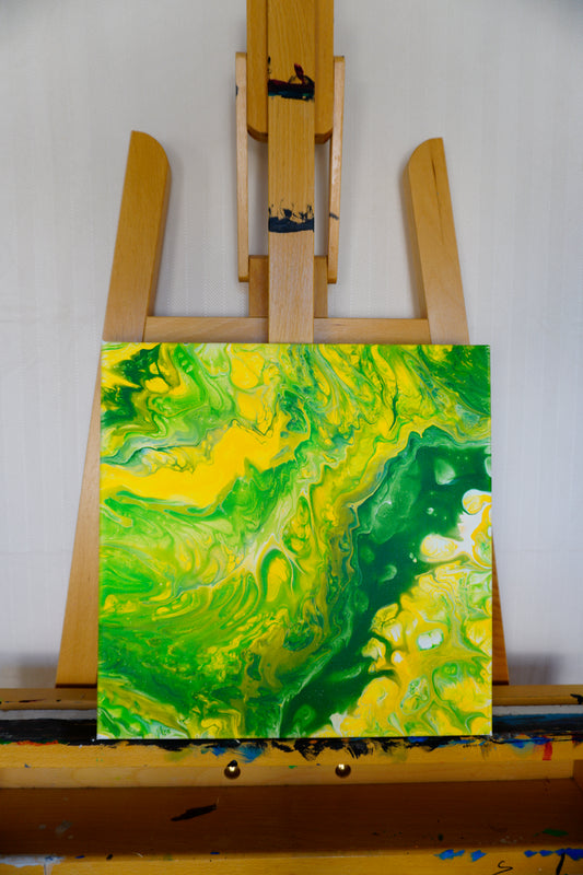 Pouring Nr. 2 (Green and Yellow)