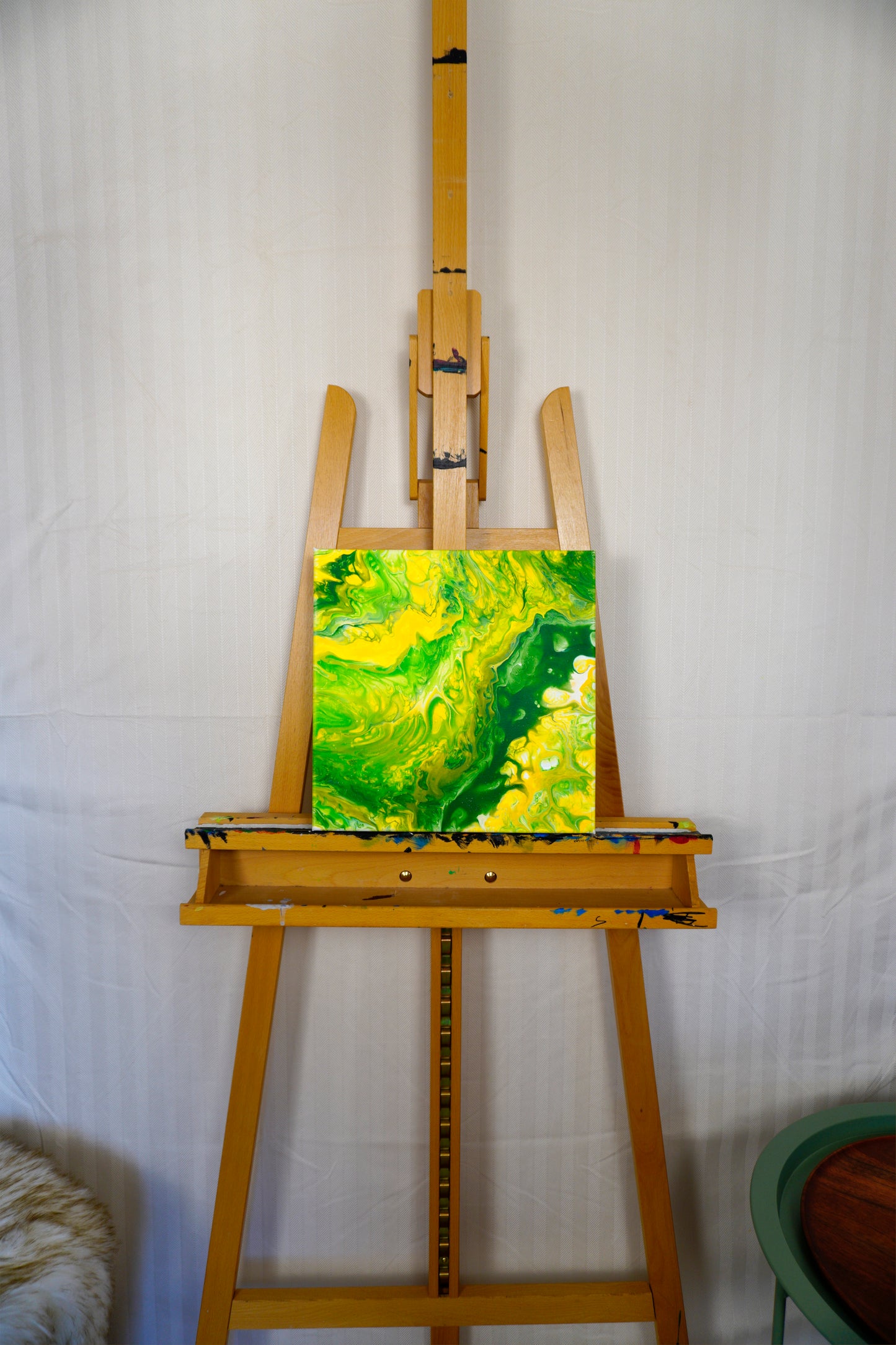 Pouring Nr. 2 (Green and Yellow)