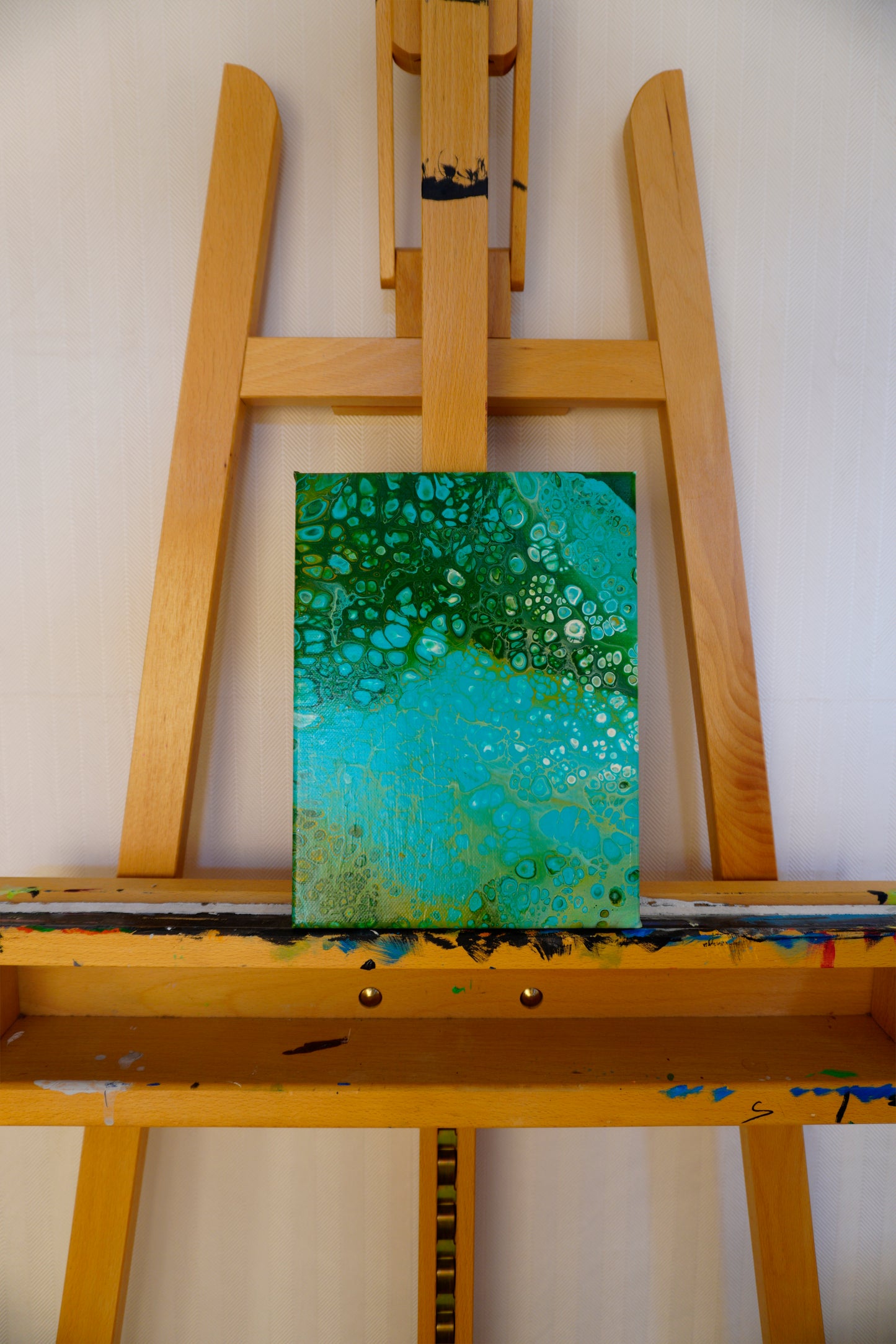 Pouring Nr. 1 (Green and Blue)