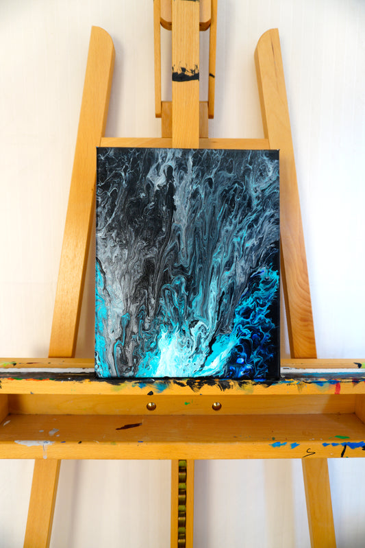 Pouring Nr. 3 (Black and Blue)