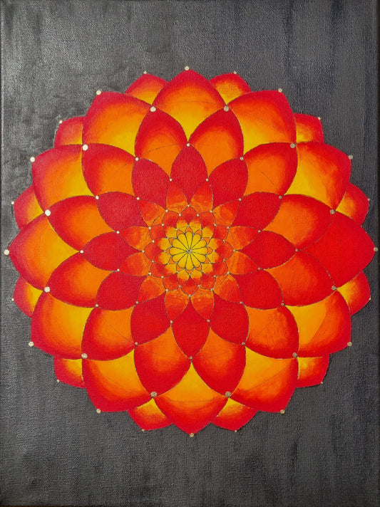 Mandala Nr. 1 (Orange Red)