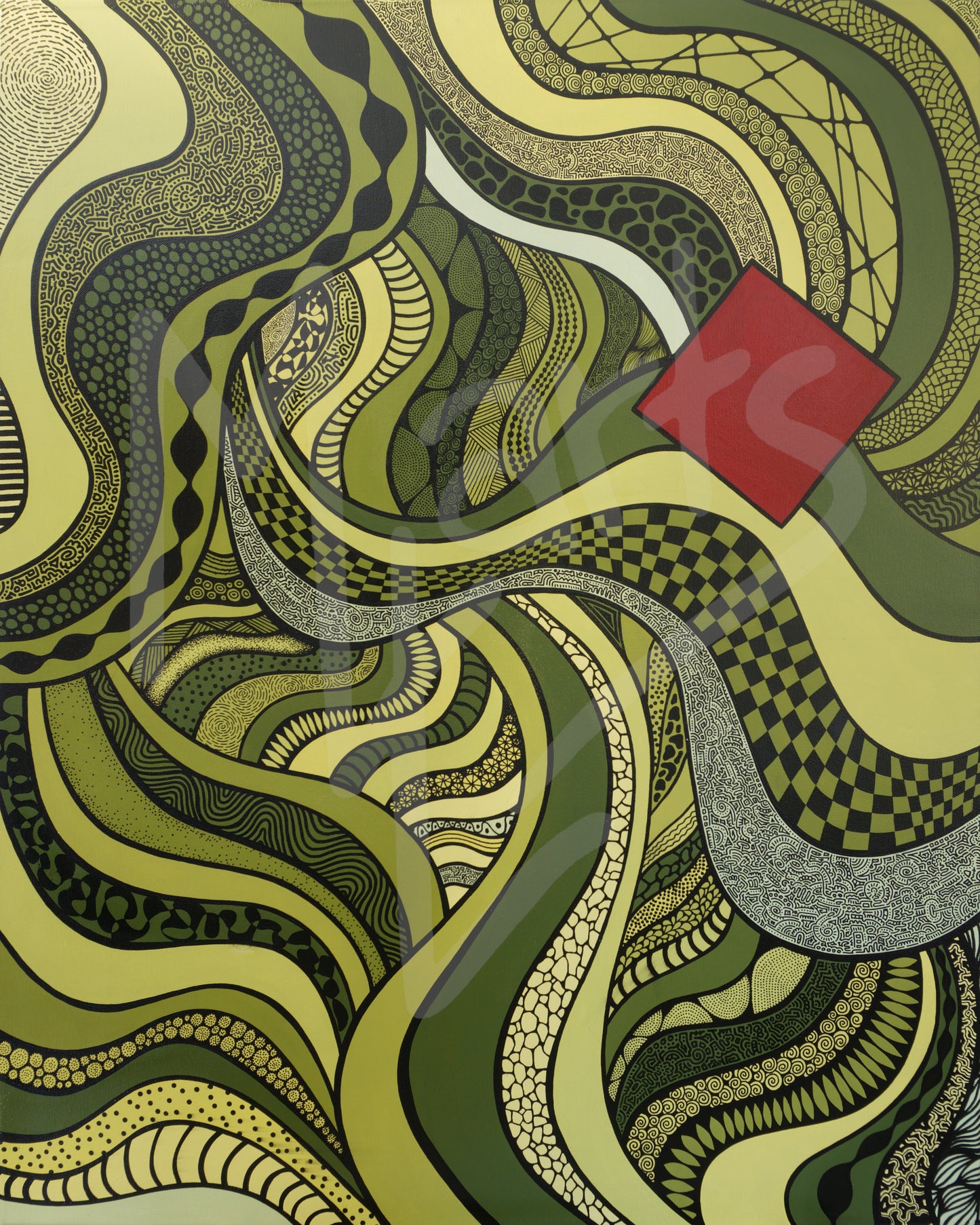 Abstract Patterns No. 8 (Green)