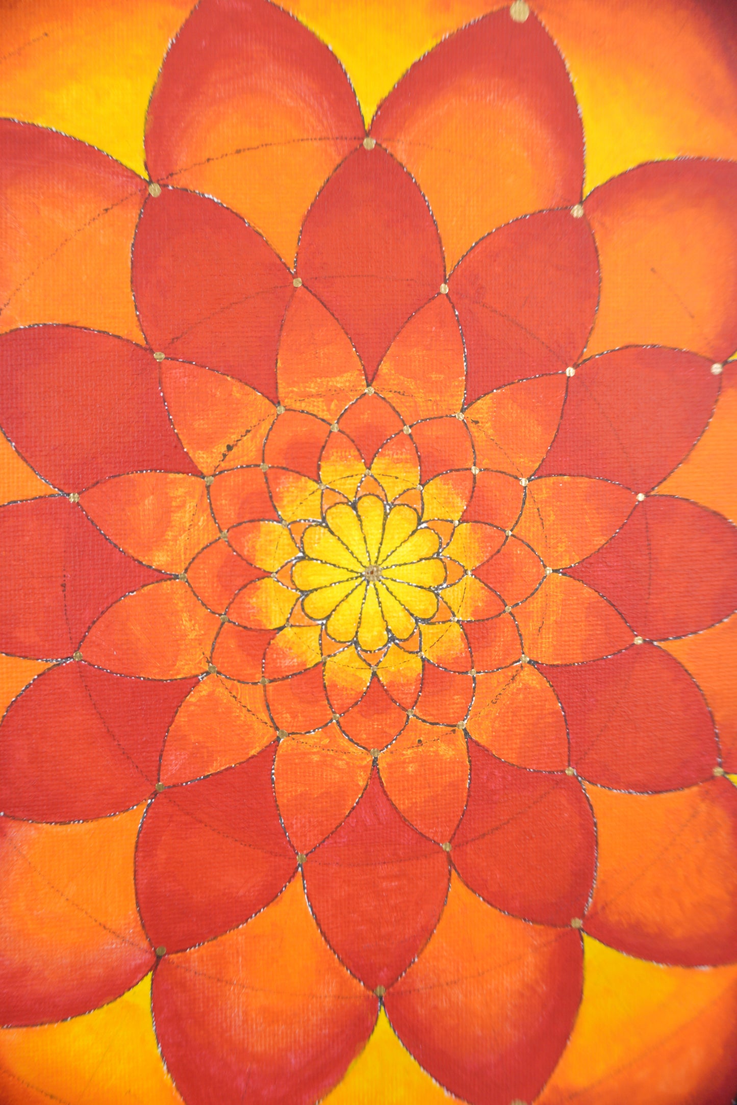 Mandala No. 1 (Orange Red)