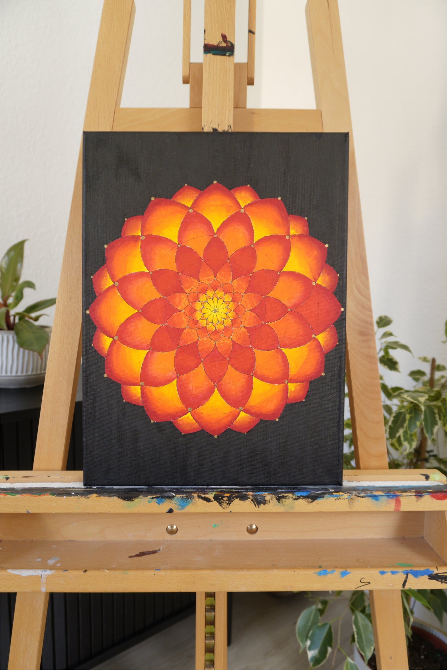 Mandala No. 1 (Orange Red)