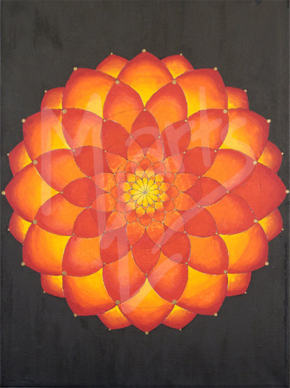 Mandala No. 1 (Orange Red)
