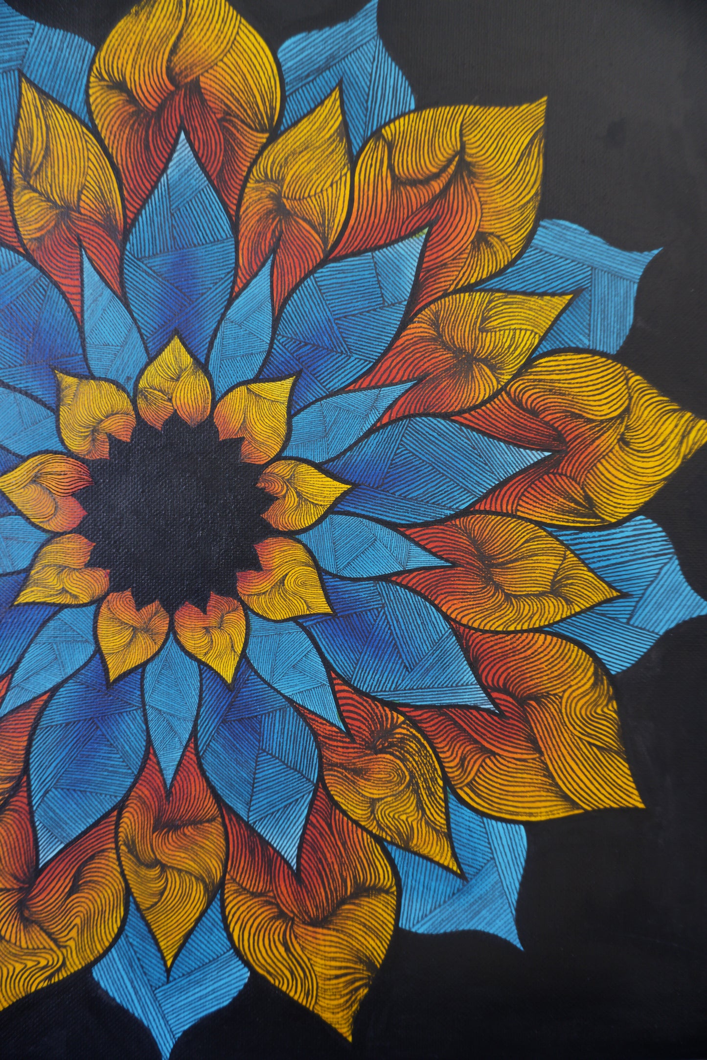 Mandala No. 1 (Orange Red)