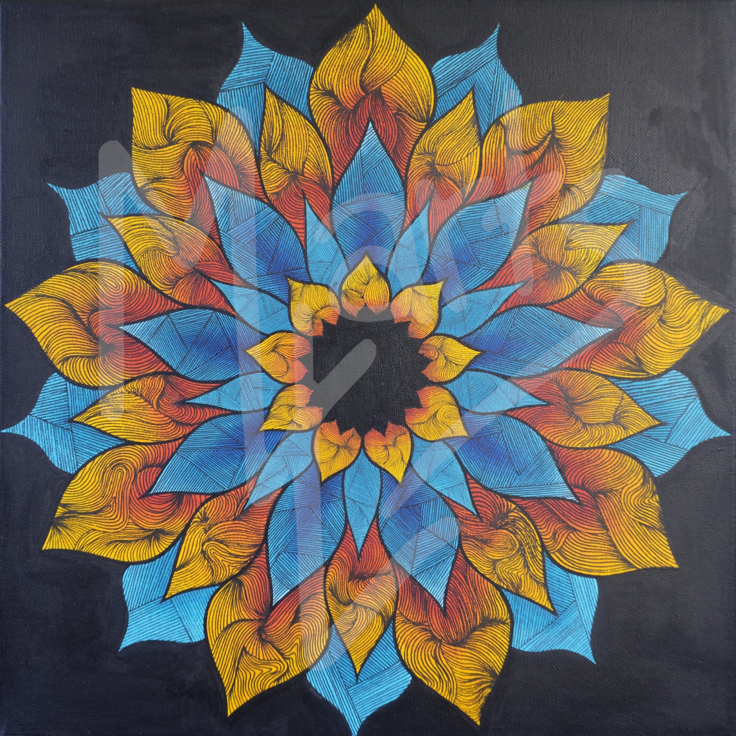 Mandala No. 1 (Orange Red)