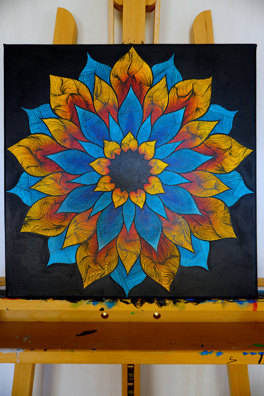 Mandala Nr. 2 (Orange Blue)