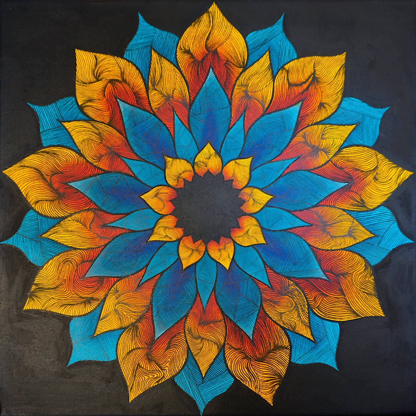 Mandala Nr. 2 (Orange Blue)