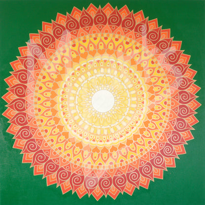 Mandala - Sun on Green