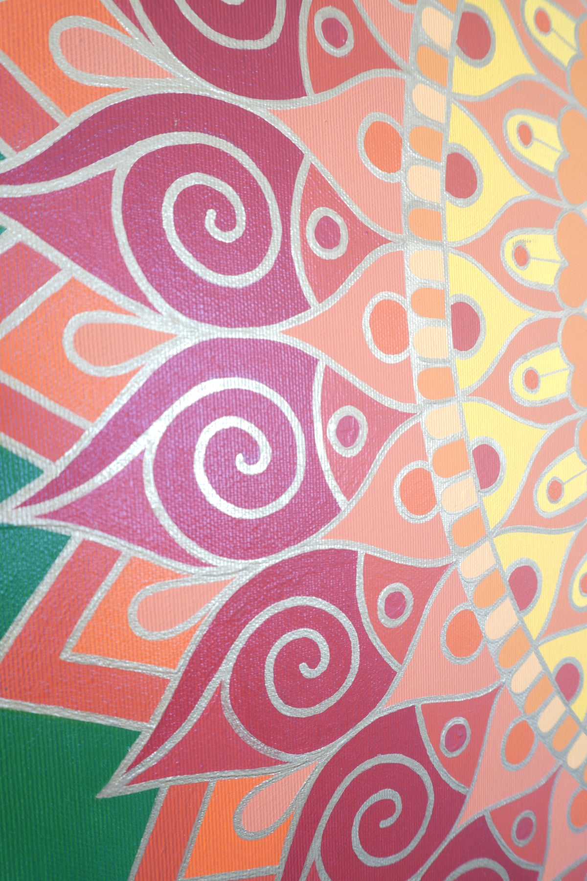 Mandala - Sun on Green