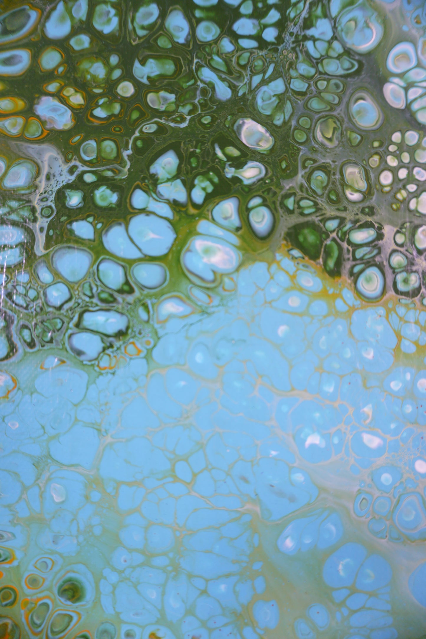 Pouring No. 1 (Green and Blue)