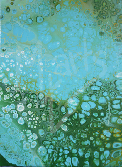 Pouring No. 1 (Green and Blue)