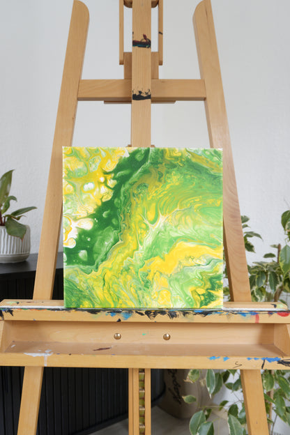 Pouring No. 2 (Green and Yellow)