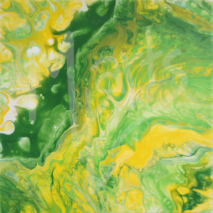 Pouring No. 2 (Green and Yellow)