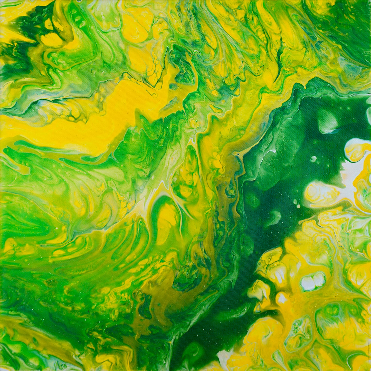 Pouring Nr. 2 (Green and Yellow)