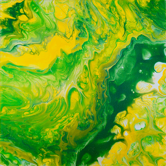 Pouring Nr. 2 (Green and Yellow)
