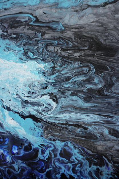 Pouring No. 3 (Black and Blue)