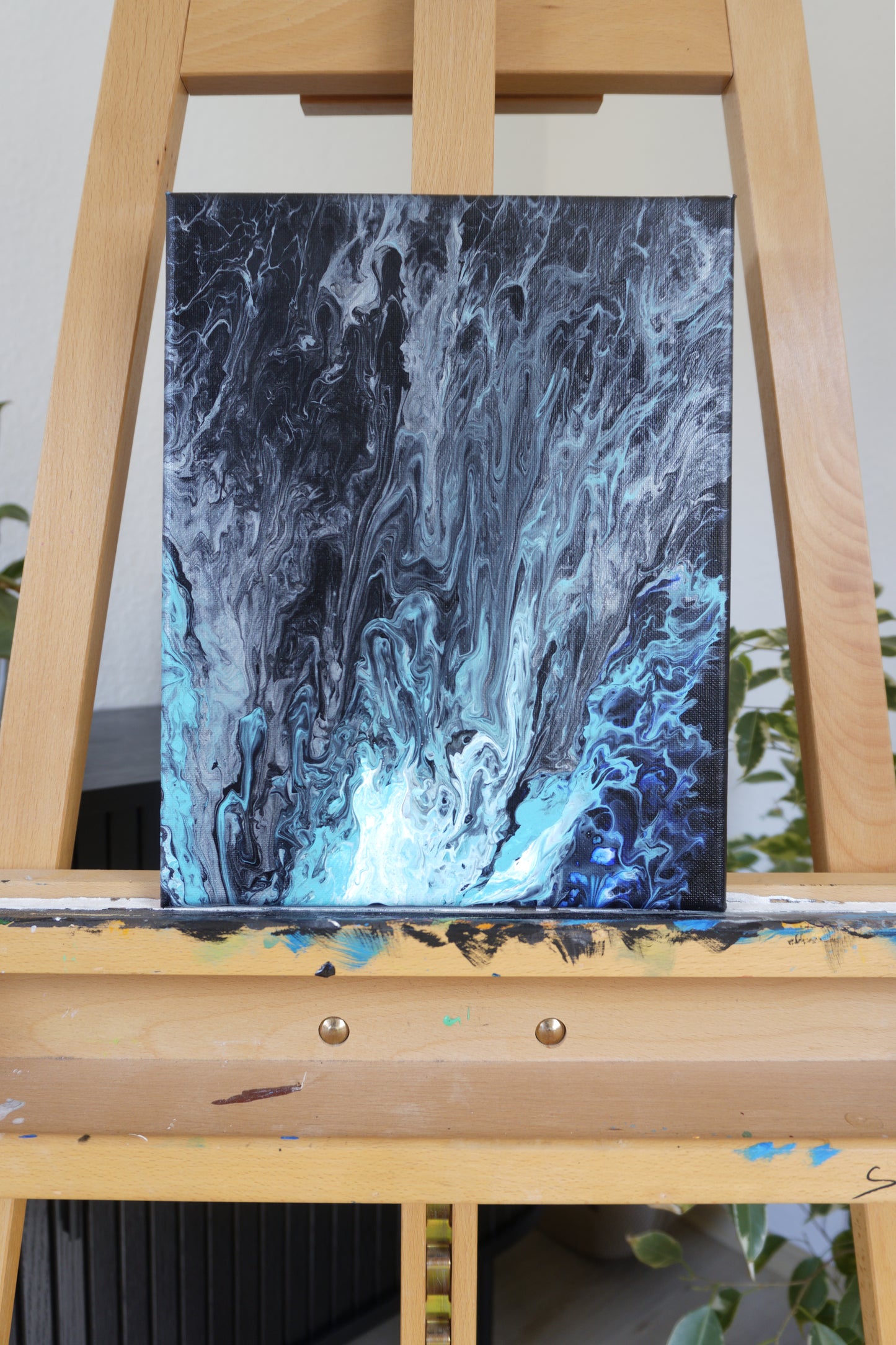 Pouring No. 3 (Black and Blue)