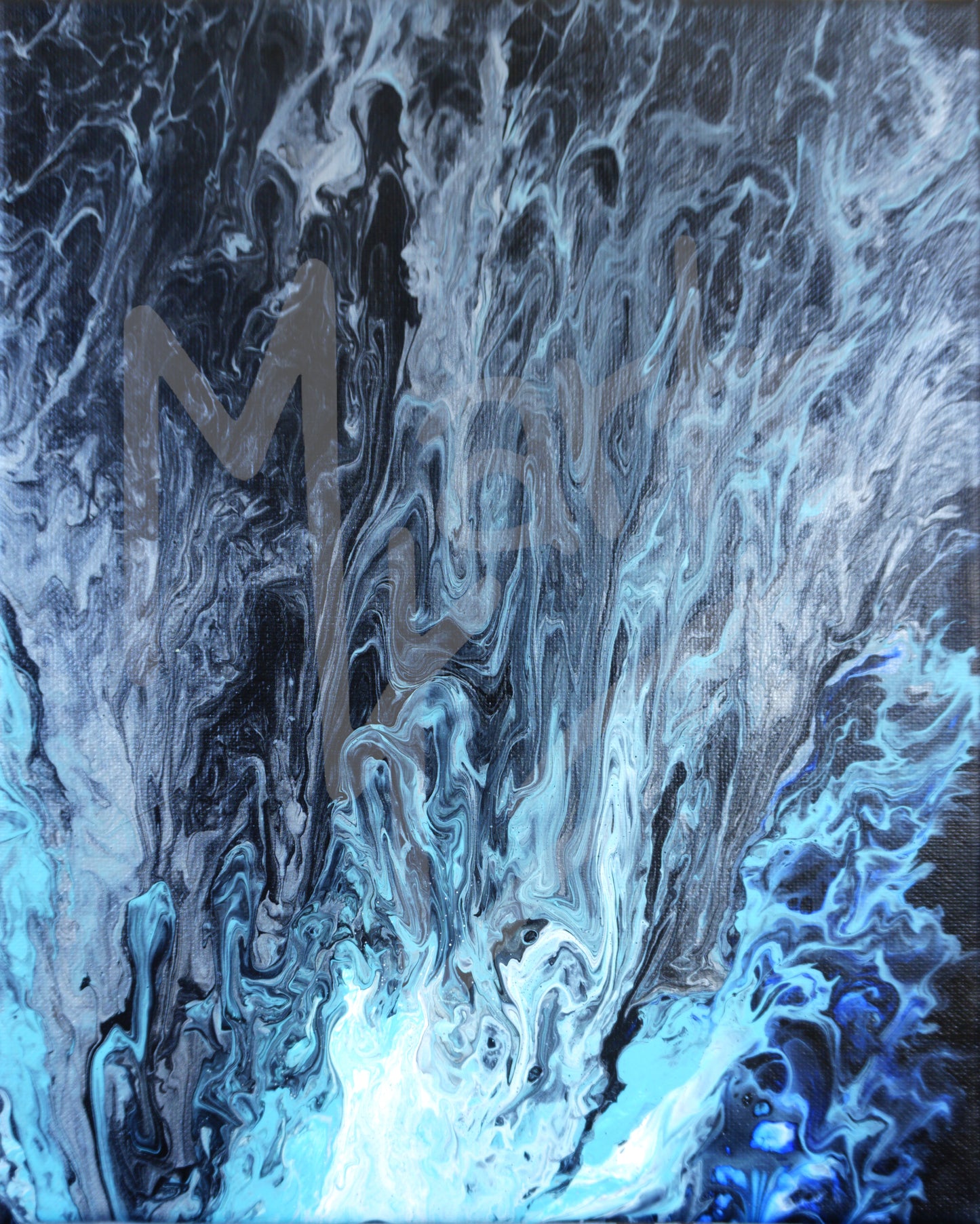 Pouring No. 3 (Black and Blue)