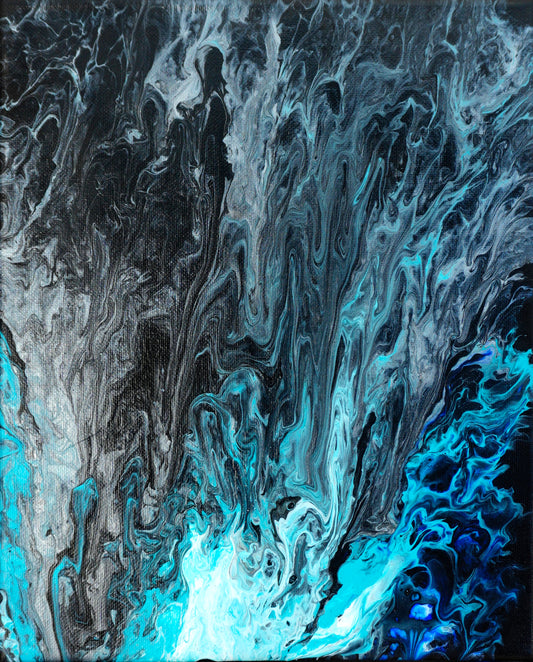 Pouring Nr. 3 (Black and Blue)