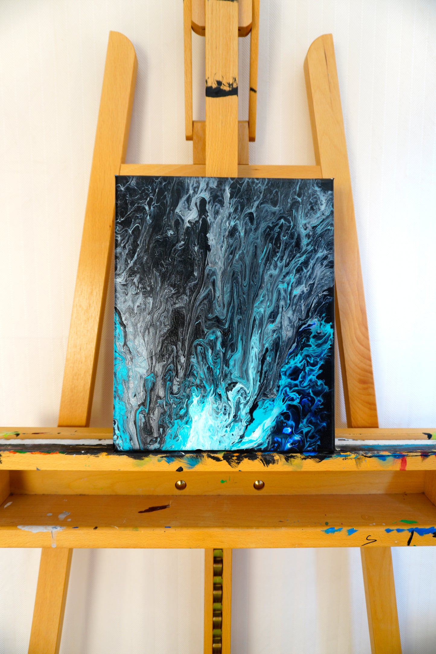 Pouring Nr. 3 (Black and Blue)