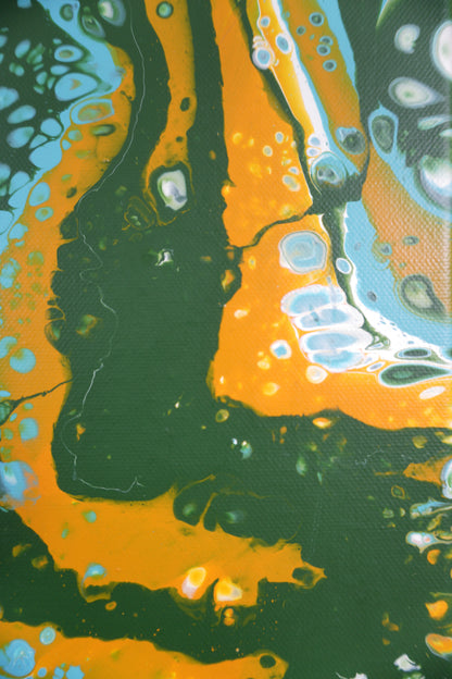 Pouring No. 4 (Green Blue Yellow)