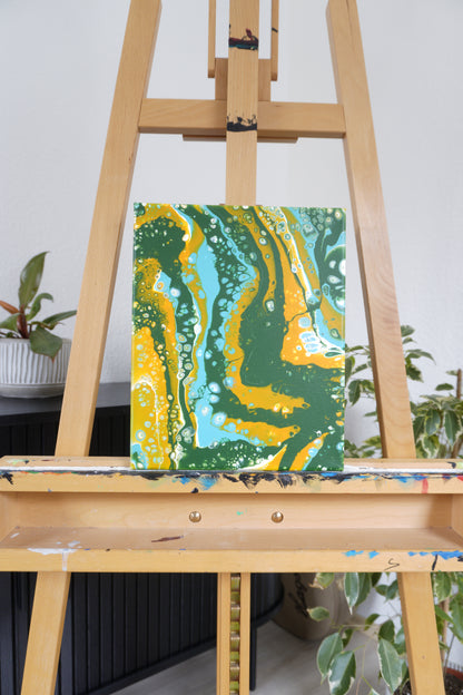 Pouring No. 4 (Green Blue Yellow)