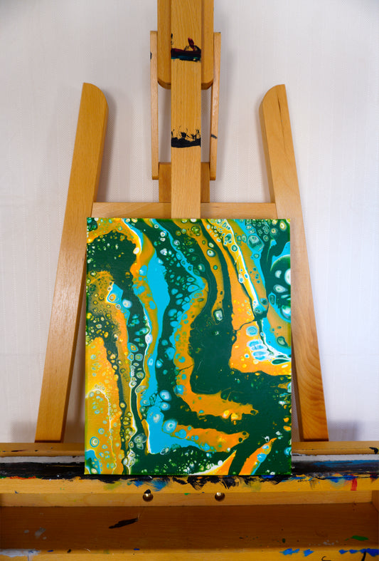 Pouring Nr. 4 (Green Blue Yellow)